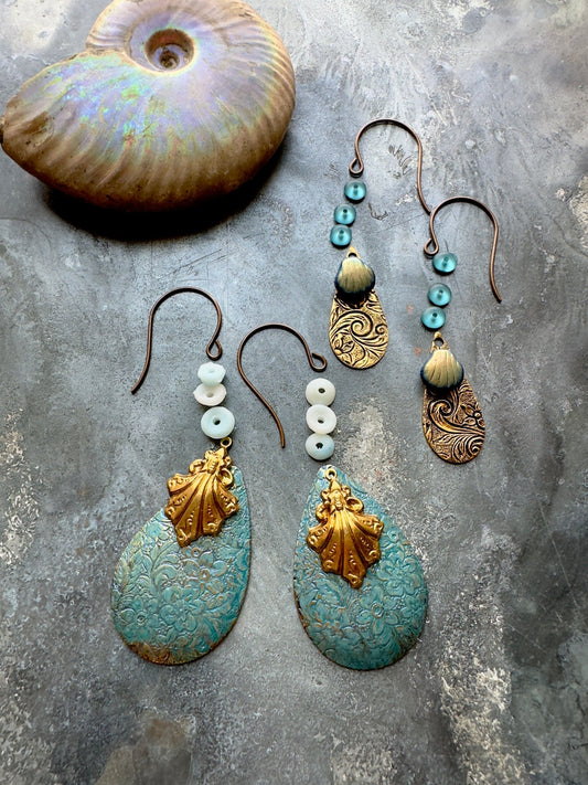 Shell Motif - Double Earring Inspo Pack - Vintaj Idaho Design - 9/6/2025 - Vintaj Live Shop ID