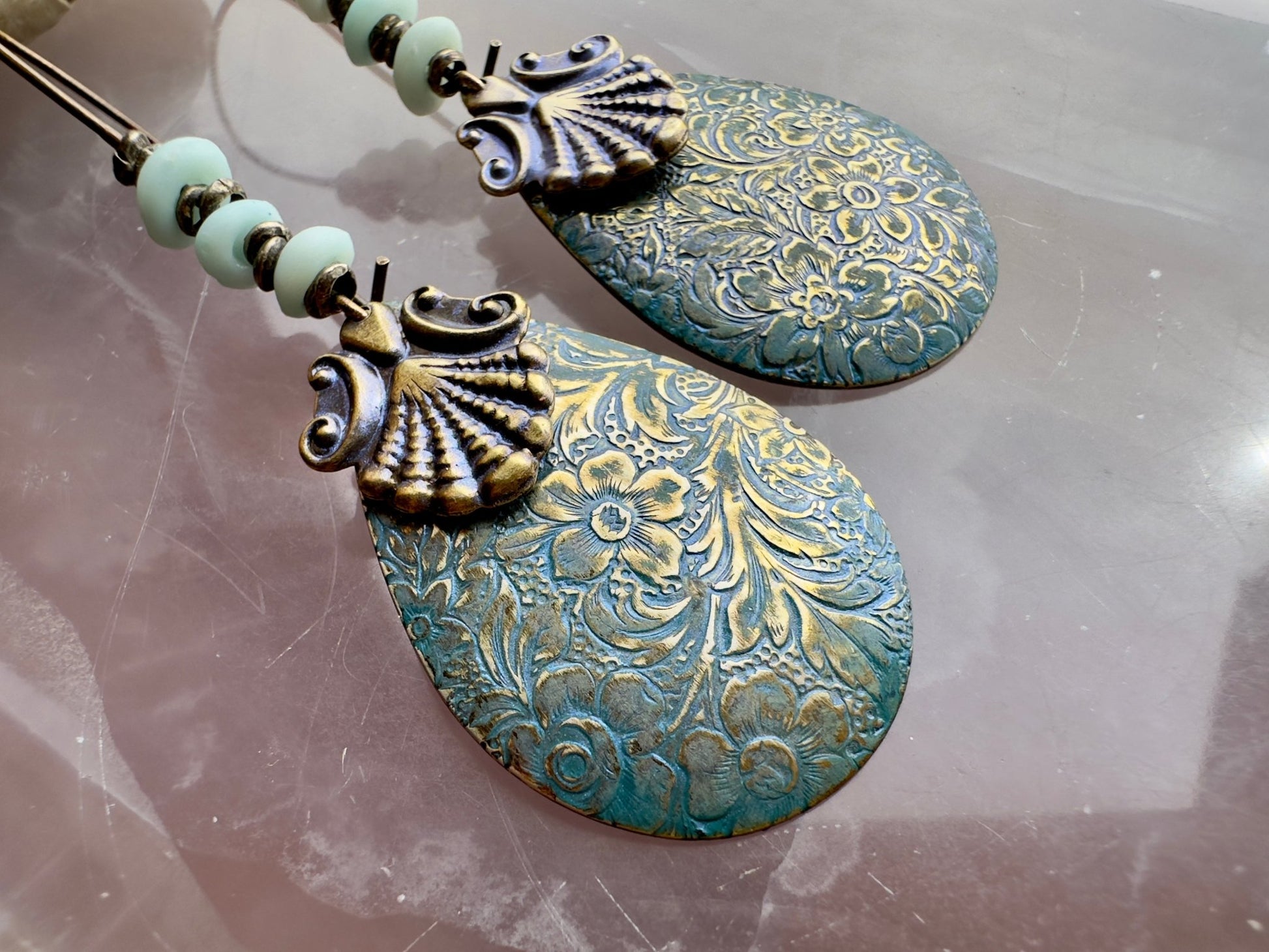 Shell Motif in Blue - Earrings Kit - Vintaj Idaho Design - 7/23/2025 - Vintaj Live Shop ID
